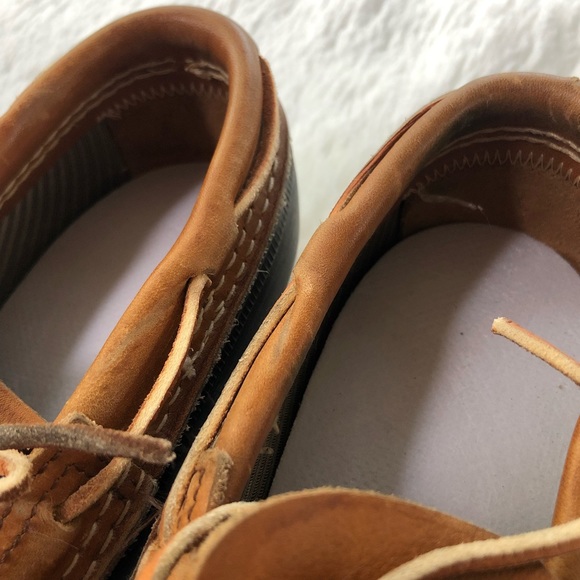 L.L. BEAN • Duck Boots Rubber Moc Tan Brown Ankle Bean Boots Size 8 - Picture 12 of 14